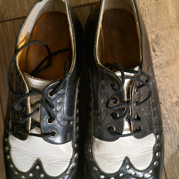 Grip fast two tone winged 4 eye boots/shoe - Picture 2 of 4